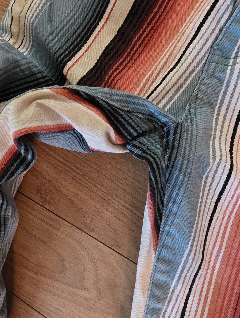 Ranch Dress'n Striped Super Flare Jeans- 2 - Picture 4 of 10